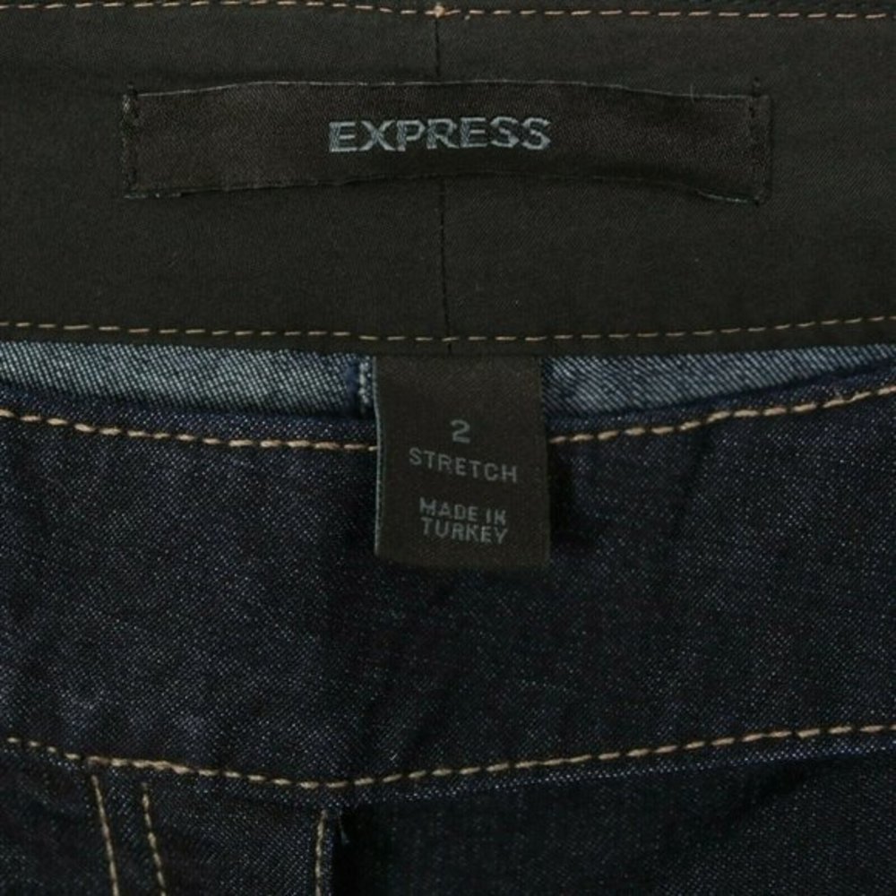 Express Trouser Flare Jeans Stretch Dark 2 X 29 - Picture 4 of 9